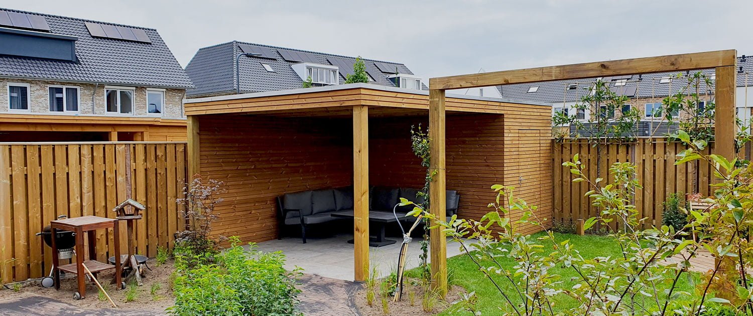 Tuinaanleg in Rosmalen overkapping