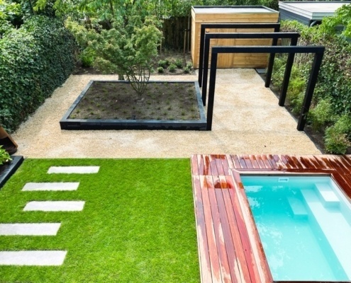 Tuinrenovatie maaspoort - Vlonder - hovenier in Den Bosch