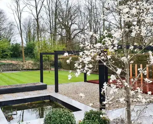 Een watervriendelijke tuin vangt het hemelwater lokaal zelf op.
