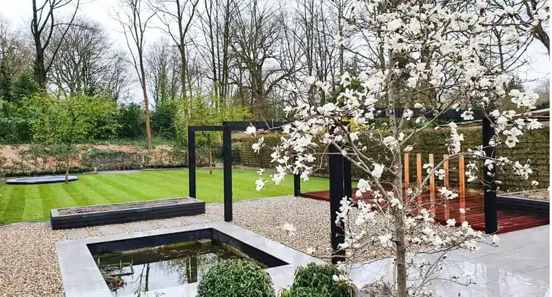 Een watervriendelijke tuin vangt het hemelwater lokaal zelf op.