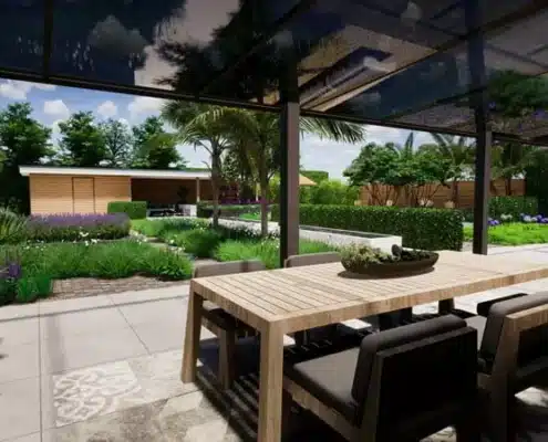 Tuinontwerp met terras
