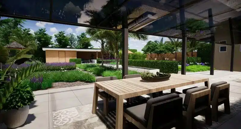 Tuinontwerp met terras