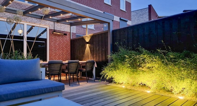 verlichting in de tuin Sfeervolle verlichting beplanting nieuwbouwtuin Rosmalen